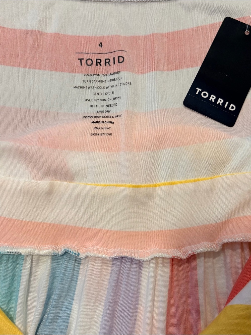 Torrid Colorful Striped Maxi Dress NWT - Multicolor - Picture 4 of 6